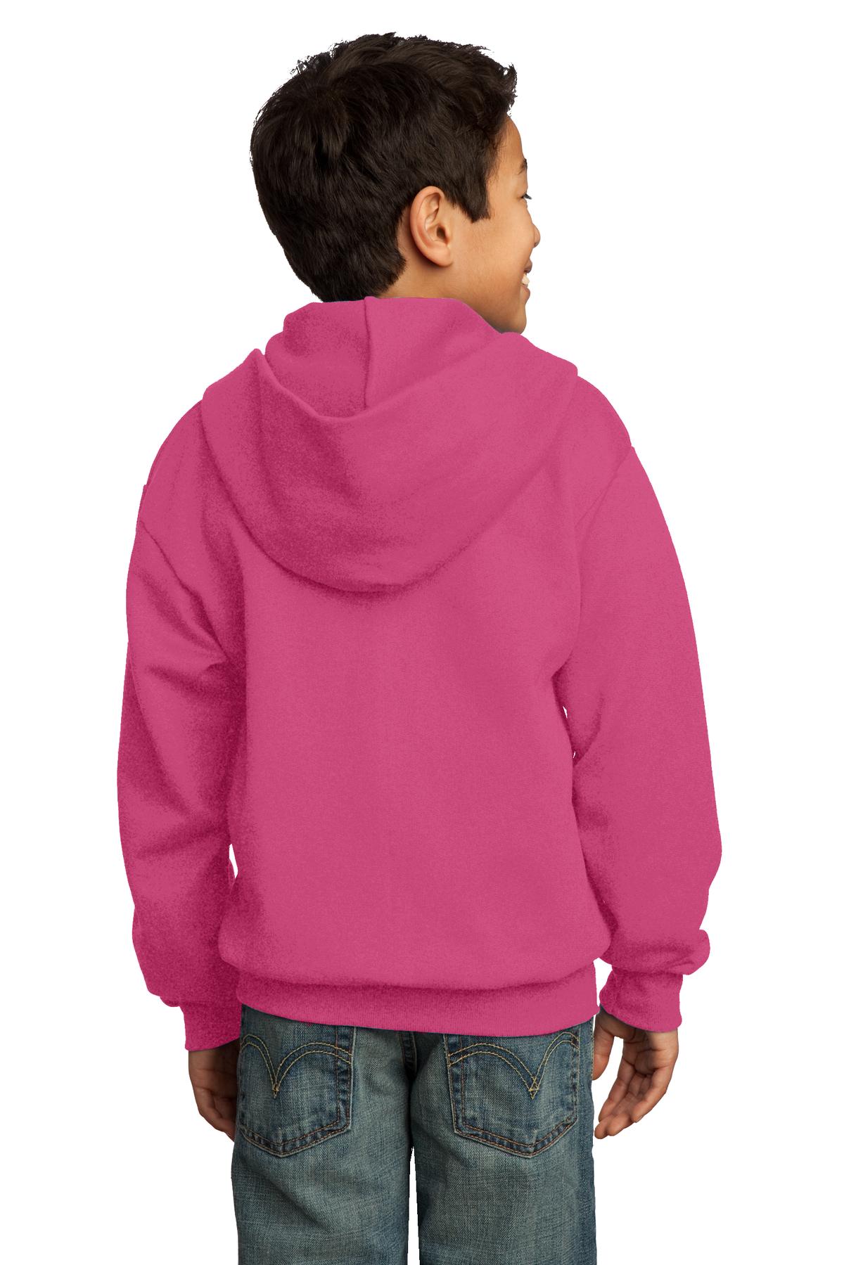 Port & Company® - Youth Core Fleece Full-Zip Hooded Sweatshirt