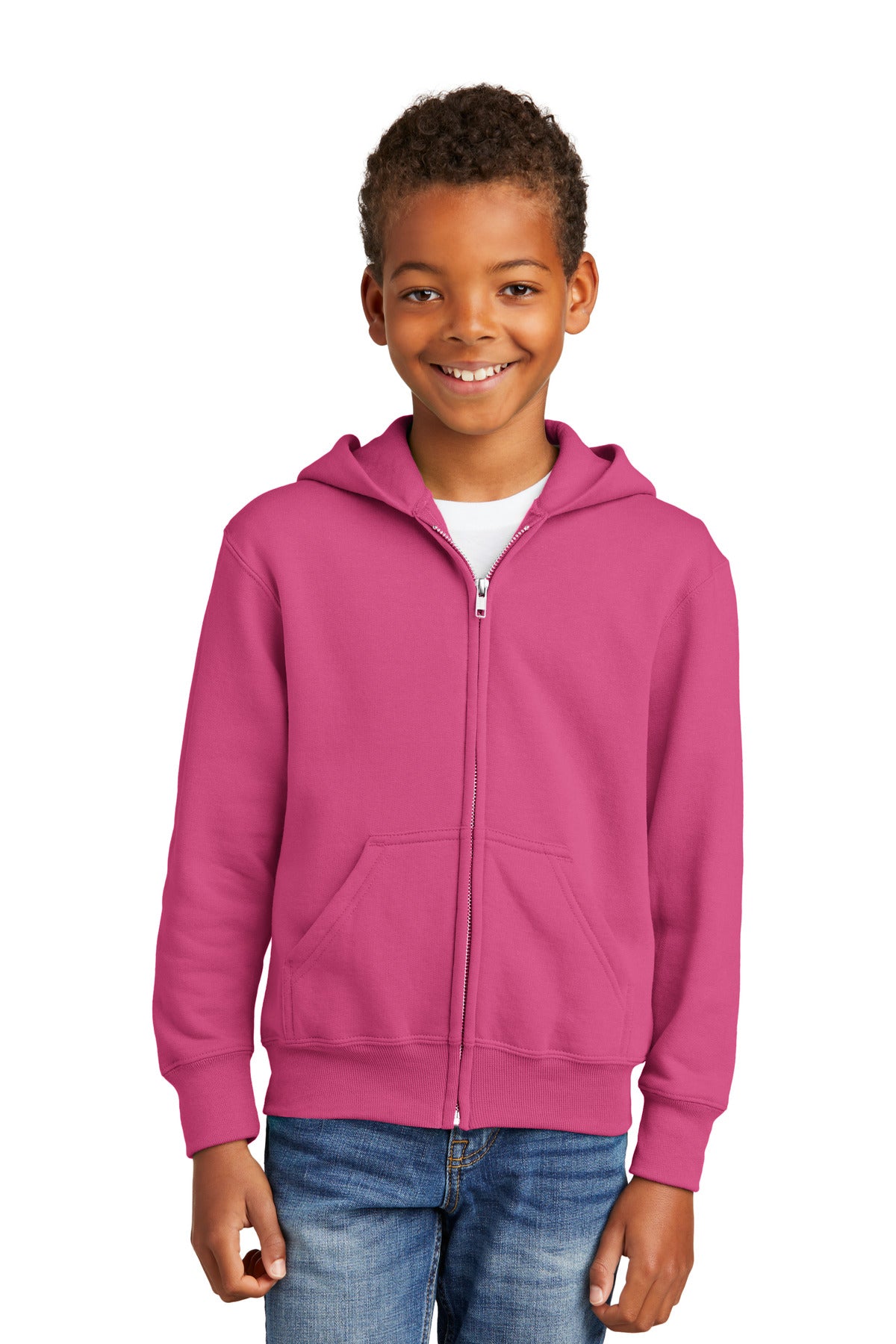 Port & Company® - Youth Core Fleece Full-Zip Hooded Sweatshirt