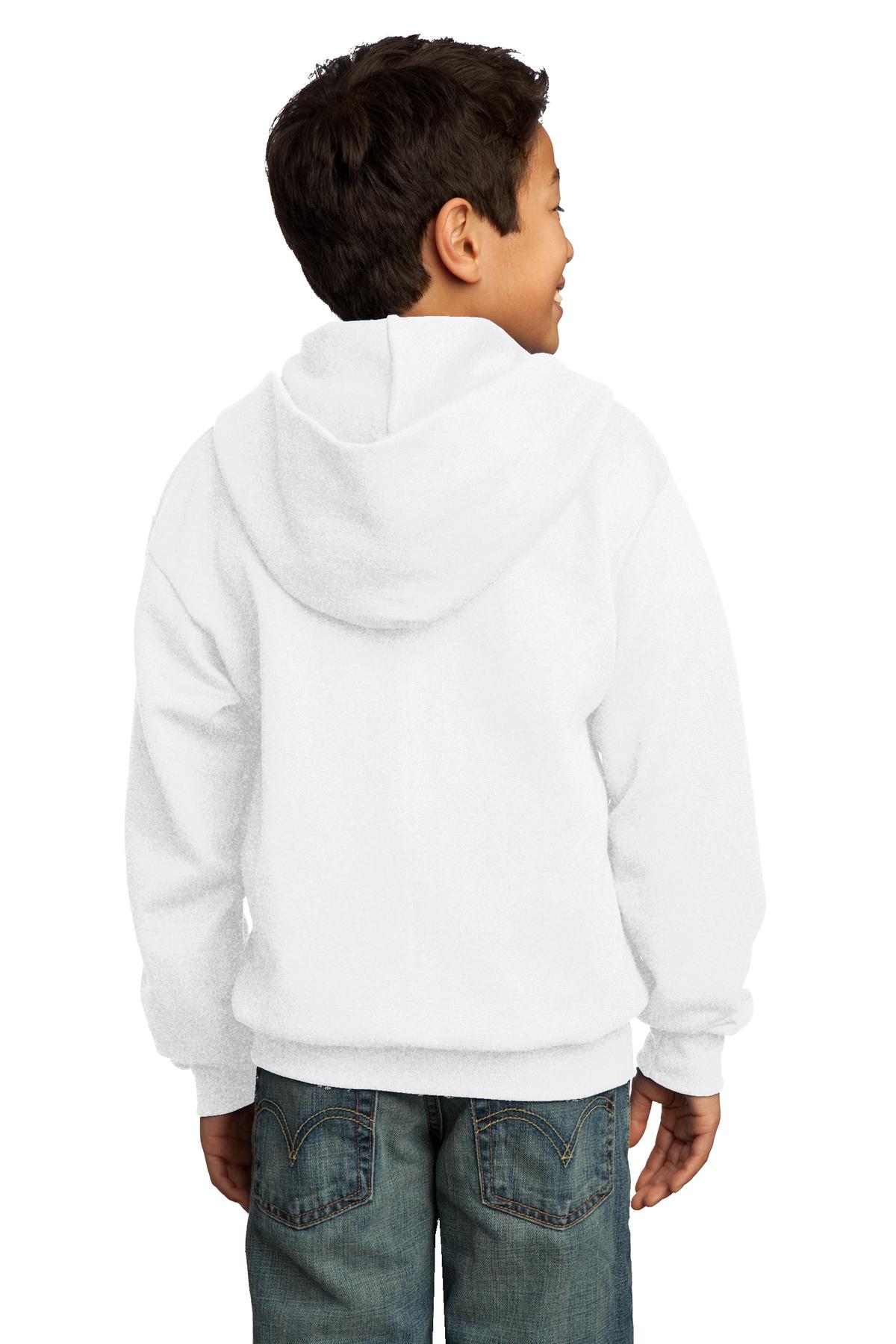 Port & Company® - Youth Core Fleece Full-Zip Hooded Sweatshirt