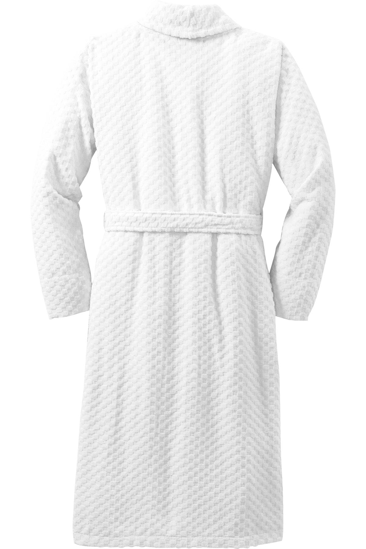 Port Authority® Checkered Terry Shawl Collar Robe