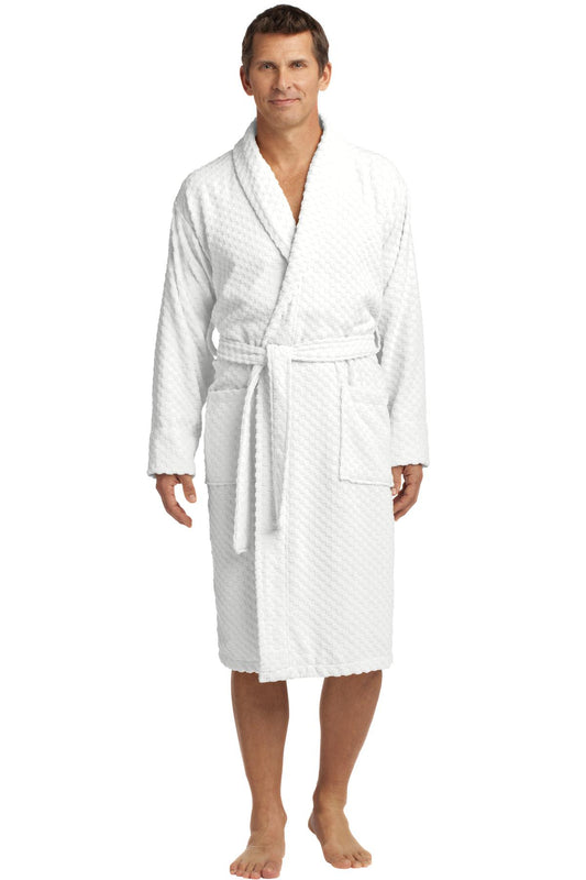 Port Authority® Checkered Terry Shawl Collar Robe