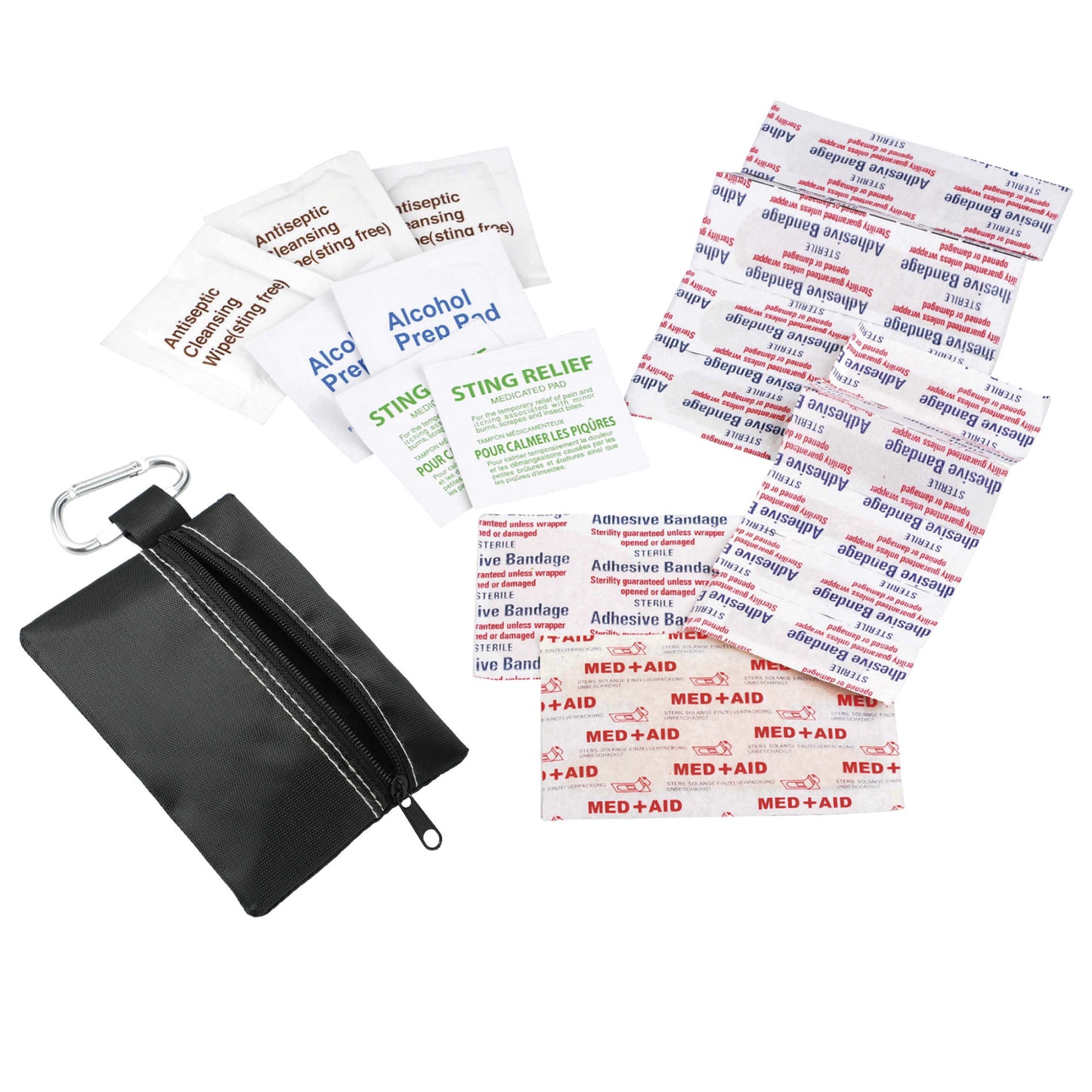 Zippered 20-Piece First Aid Pouch