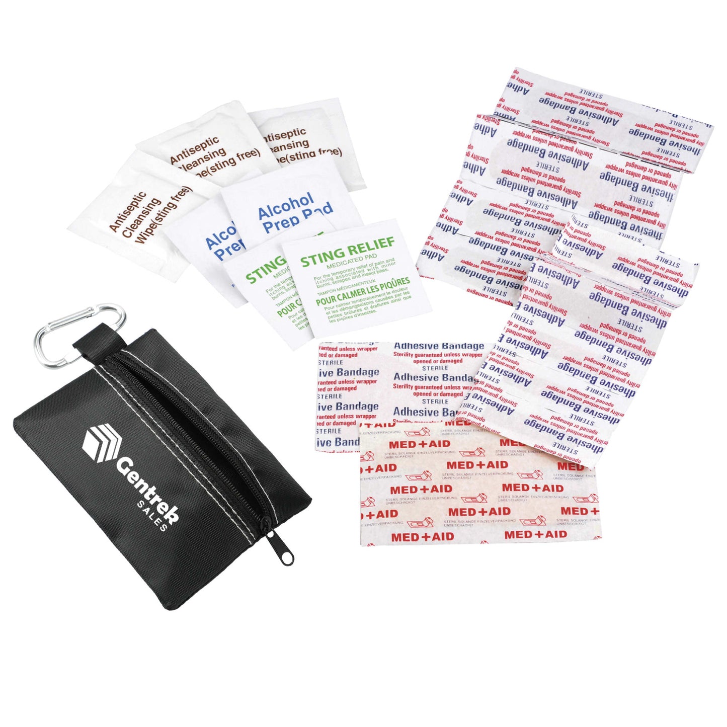 Zippered 20-Piece First Aid Pouch