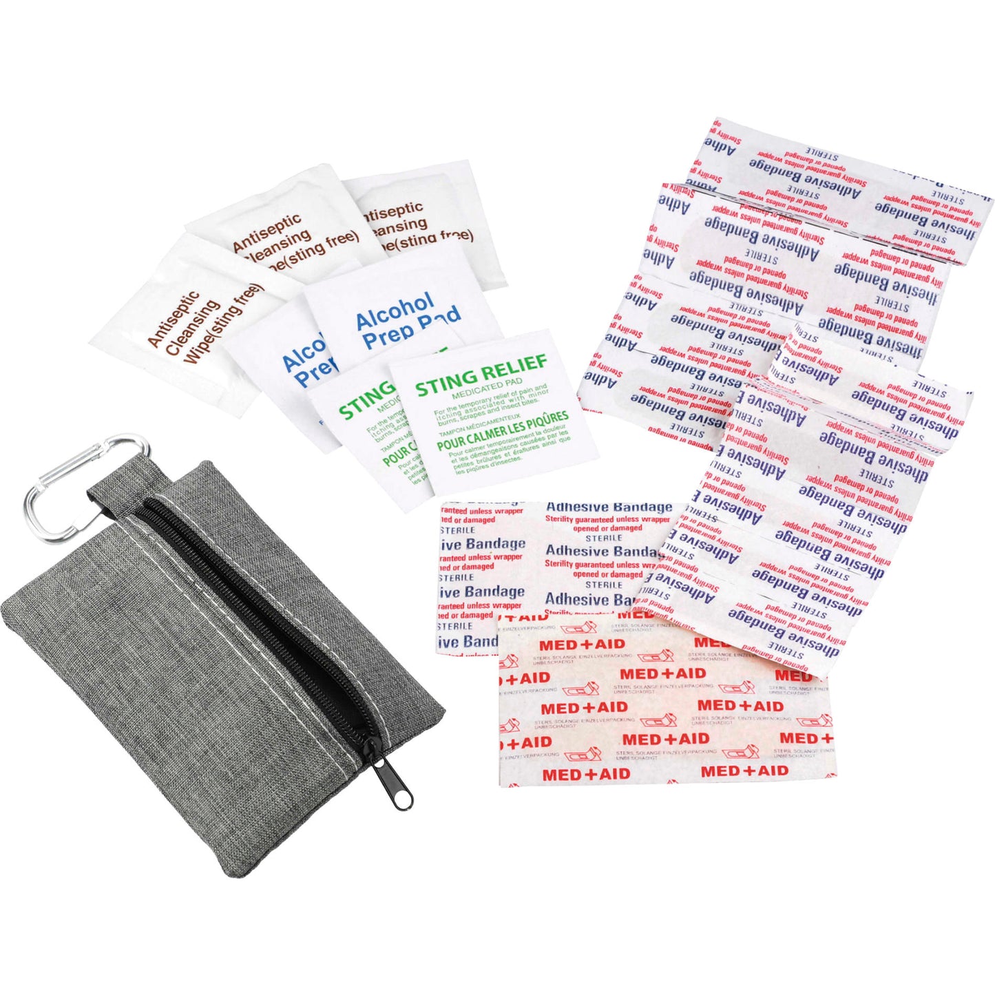 Zippered 20-Piece First Aid Pouch