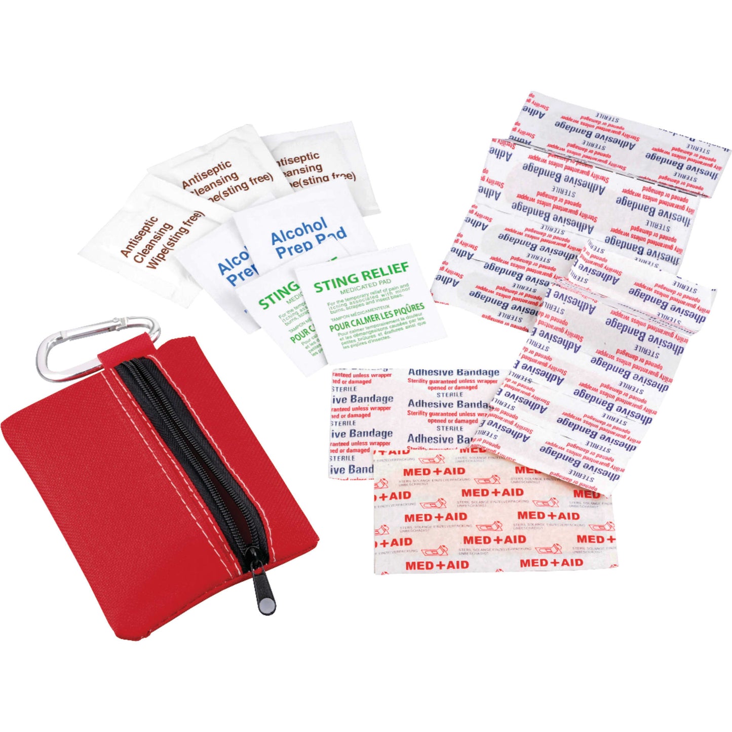 Zippered 20-Piece First Aid Pouch