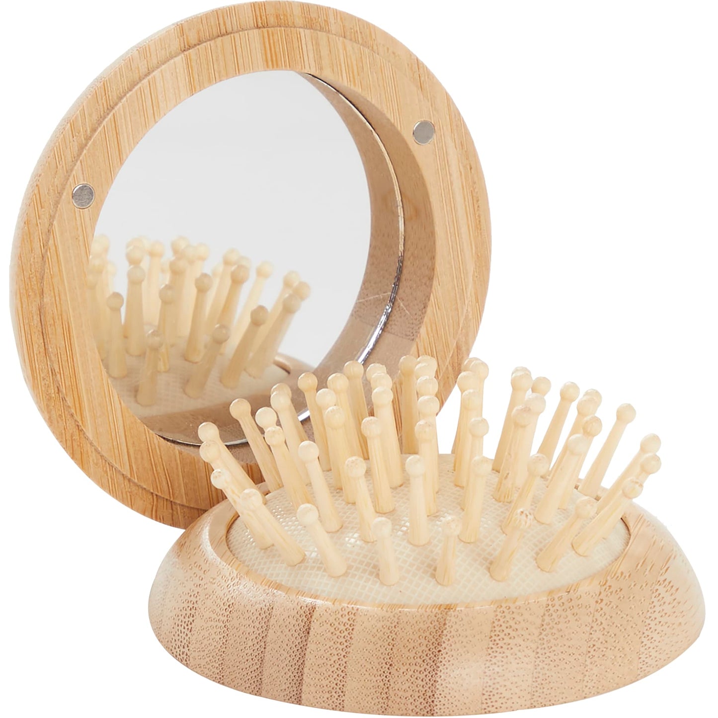 FSC® 100% Bamboo Compact Mirror/Brush