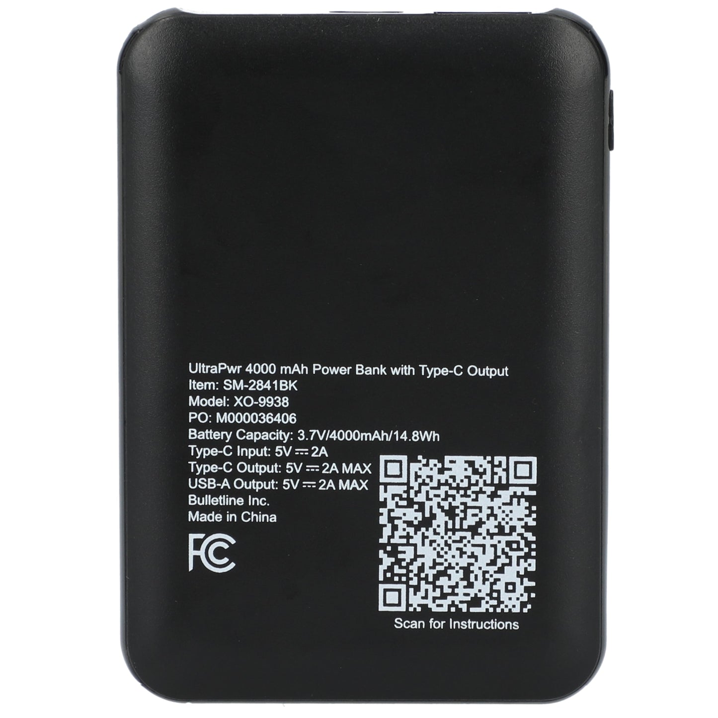 UltraPwr 4000 mAh Power Bank with Type-C Output