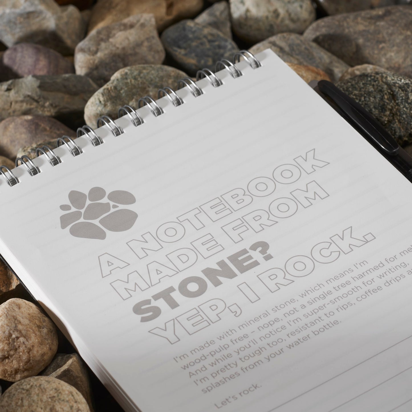 5” x 7” Mineral Stone Field Reporter Notebook w/Pe