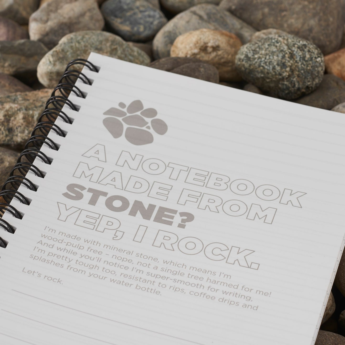 5” x 7” Mineral Stone Field Spiral  Notebook