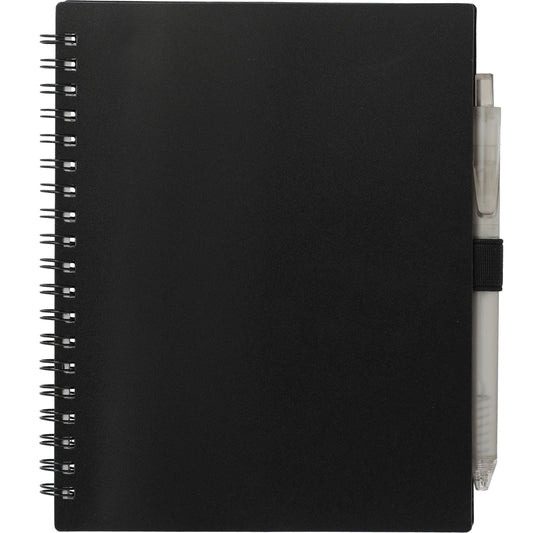 5.5” x 7” FSC® Recycled Spiral Notebook w/ RPET Pe