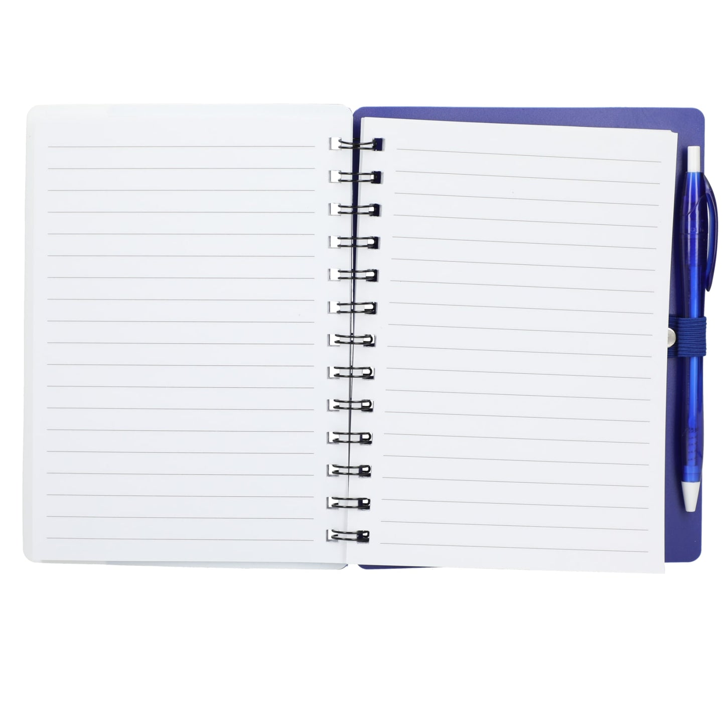 5" x 7" Recycled Dual Pocket Spiral Notebook w Pen