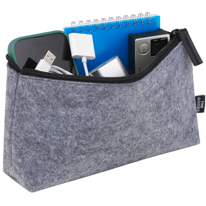 THE GOODS™ Recycled Felt Zippered Pouch with Full Color Print