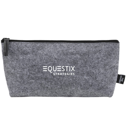 THE GOODS™ Recycled Felt Zippered Pouch with Full Color Print