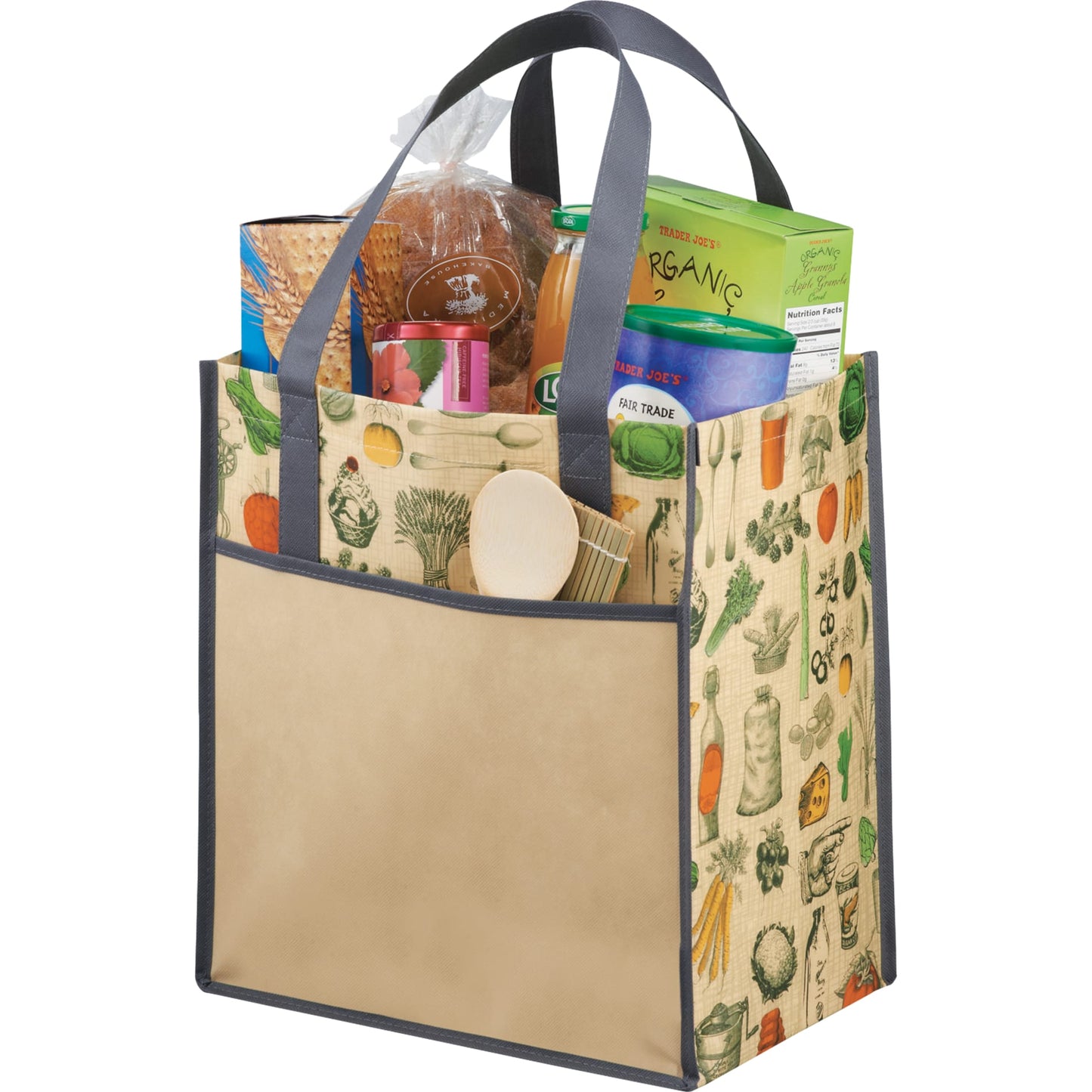 Big Grocery Vintage Laminated Non-Woven Tote