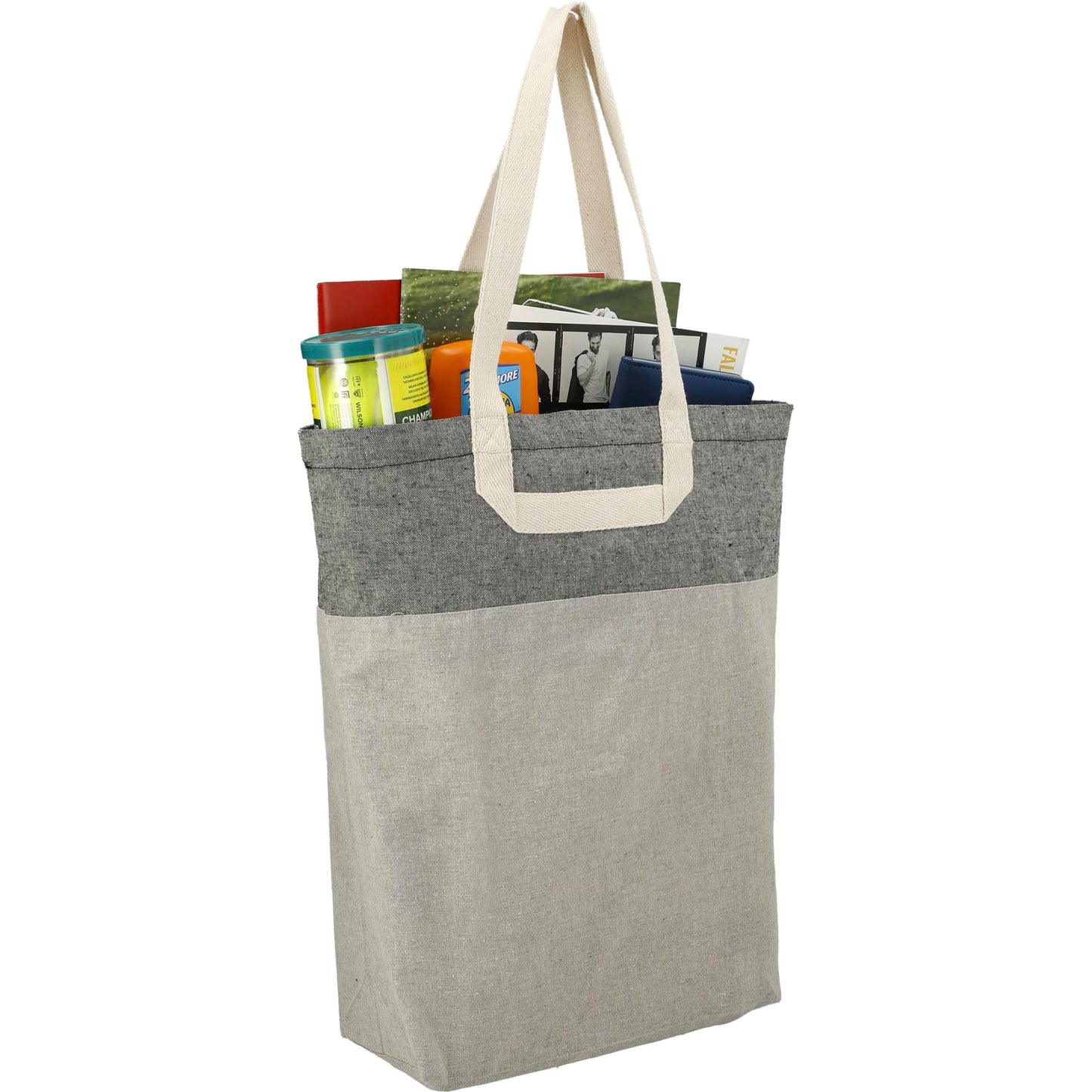 Recycled Cotton U-Handle Book Tote