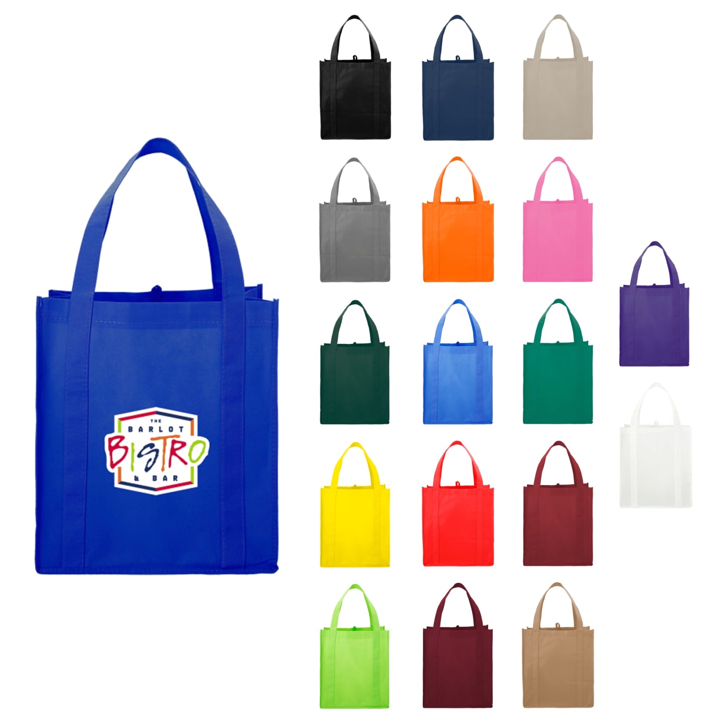 Hercules Non-Woven Grocery Tote with Full Color Print