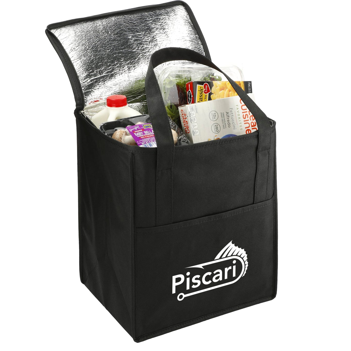 Hercules Flat Top Insulated Grocery Tote with Full Color Print