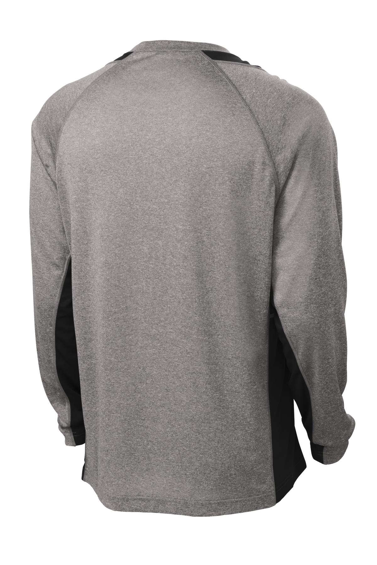 Sport-Tek® Long Sleeve Heather Colorblock Contender Tee