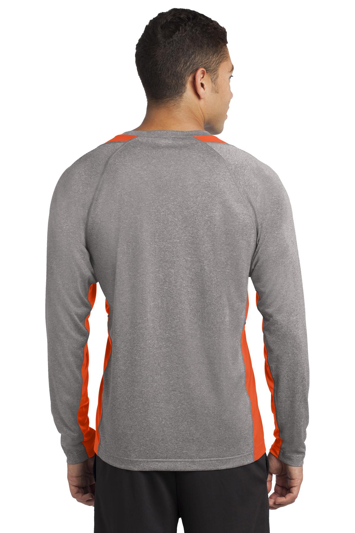 Sport-Tek® Long Sleeve Heather Colorblock Contender Tee