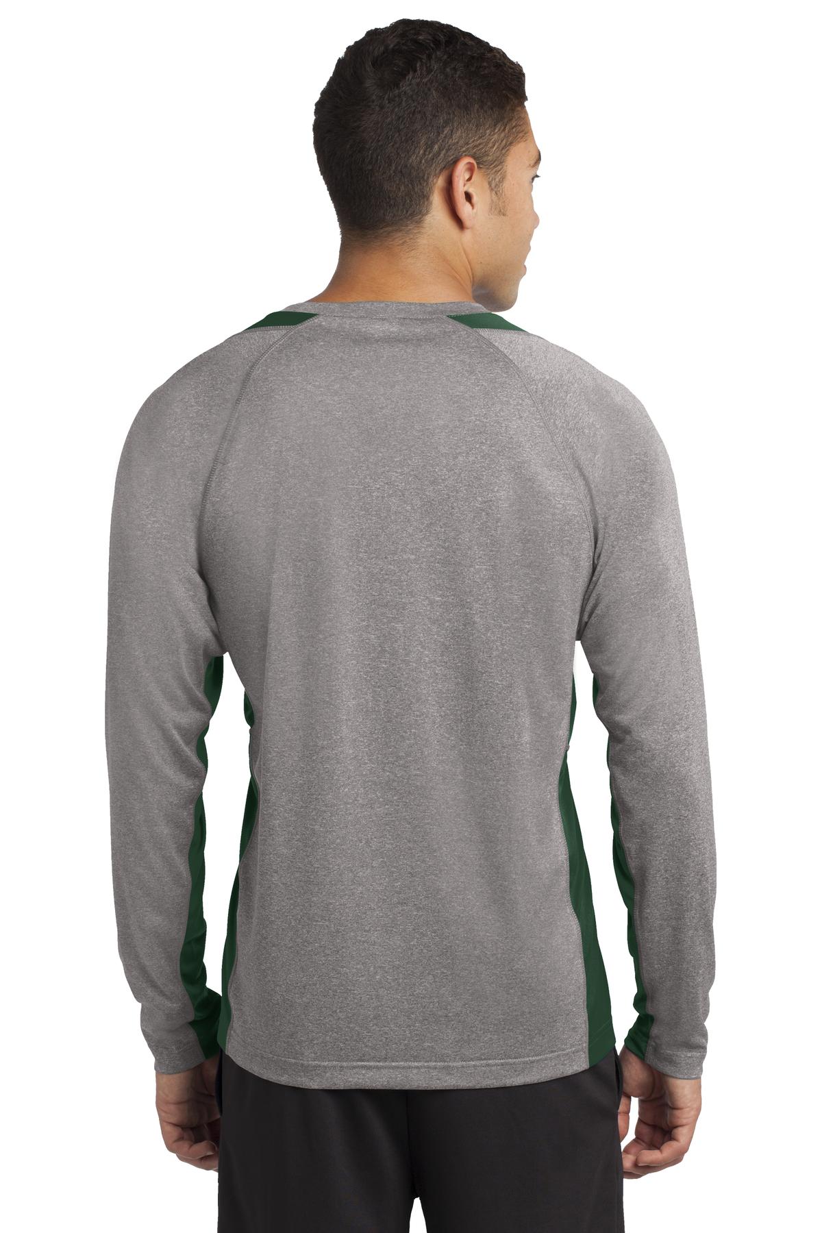 Sport-Tek® Long Sleeve Heather Colorblock Contender Tee