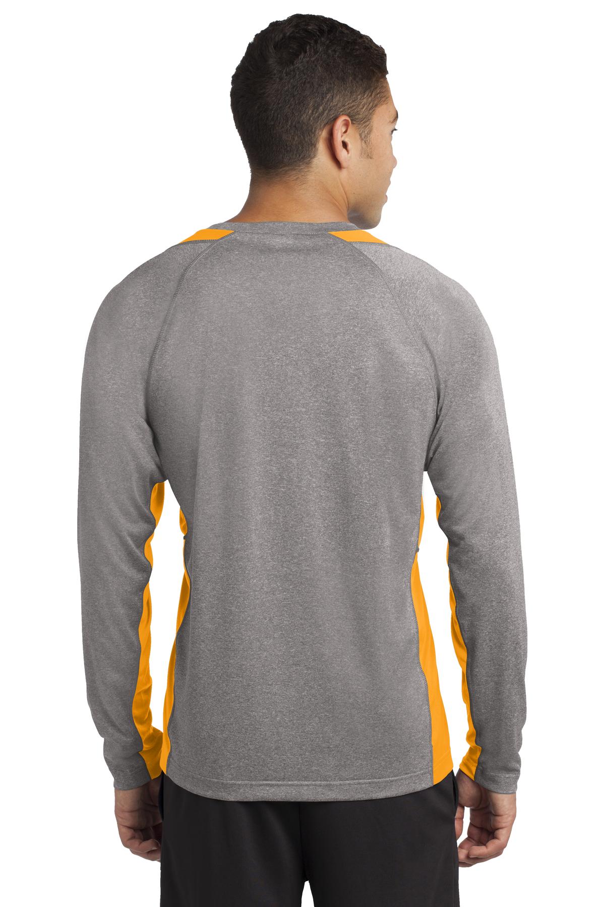 Sport-Tek® Long Sleeve Heather Colorblock Contender Tee