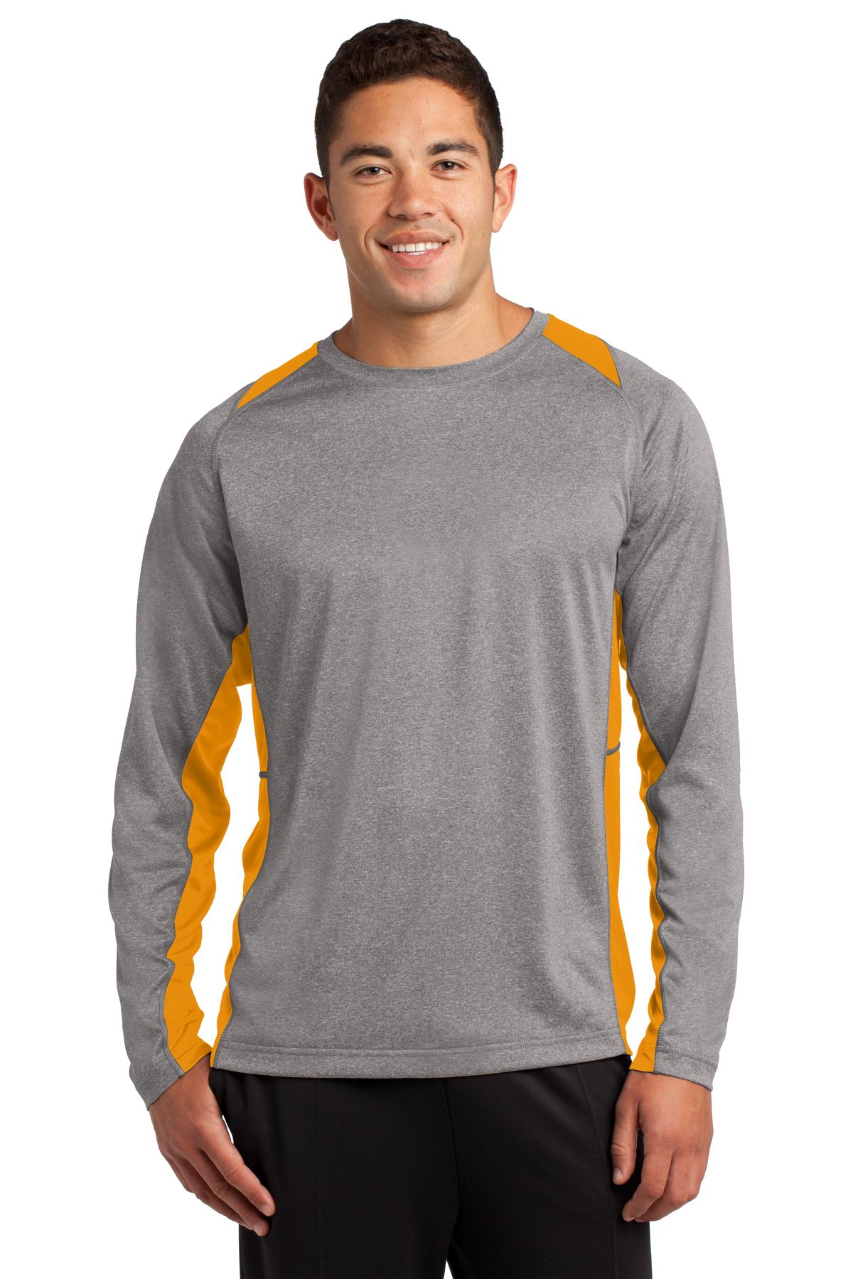 Sport-Tek® Long Sleeve Heather Colorblock Contender Tee