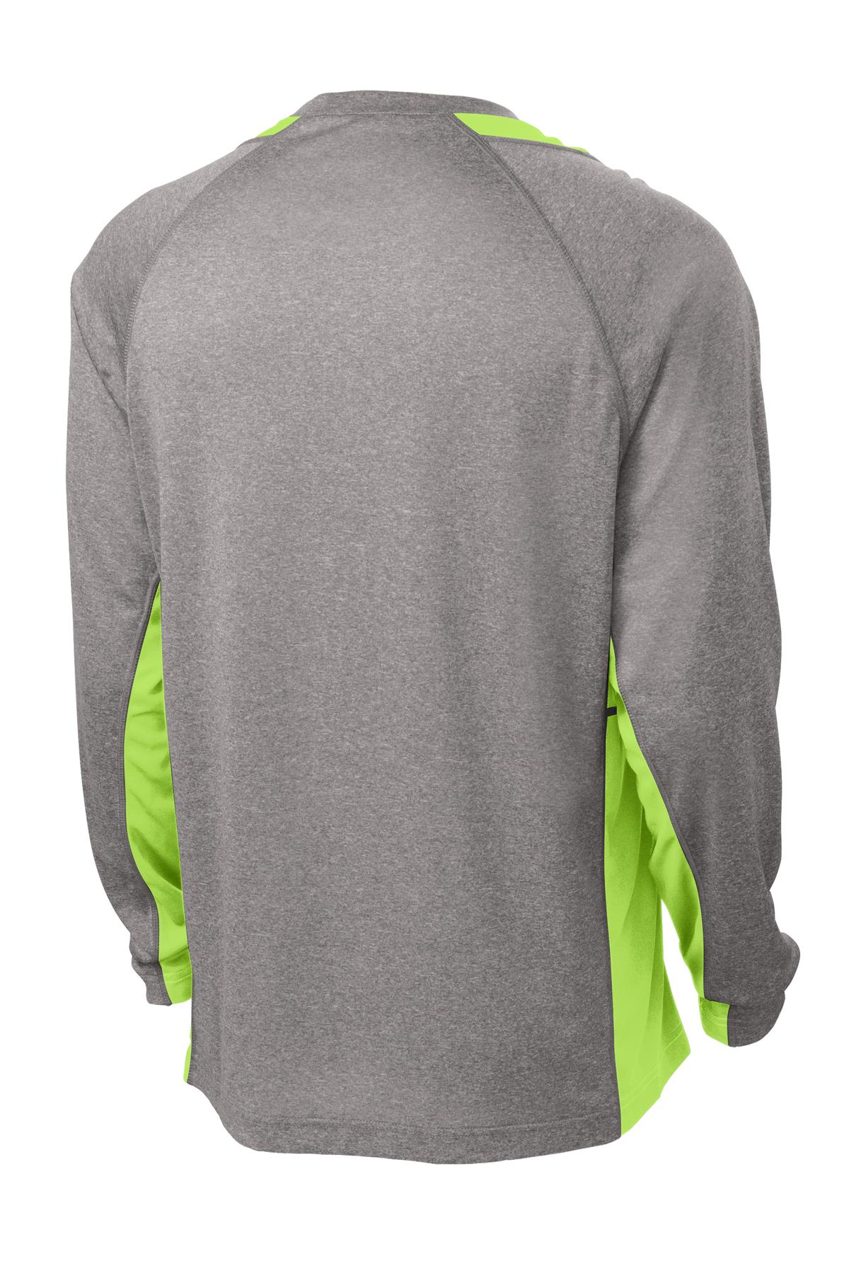 Sport-Tek® Long Sleeve Heather Colorblock Contender Tee