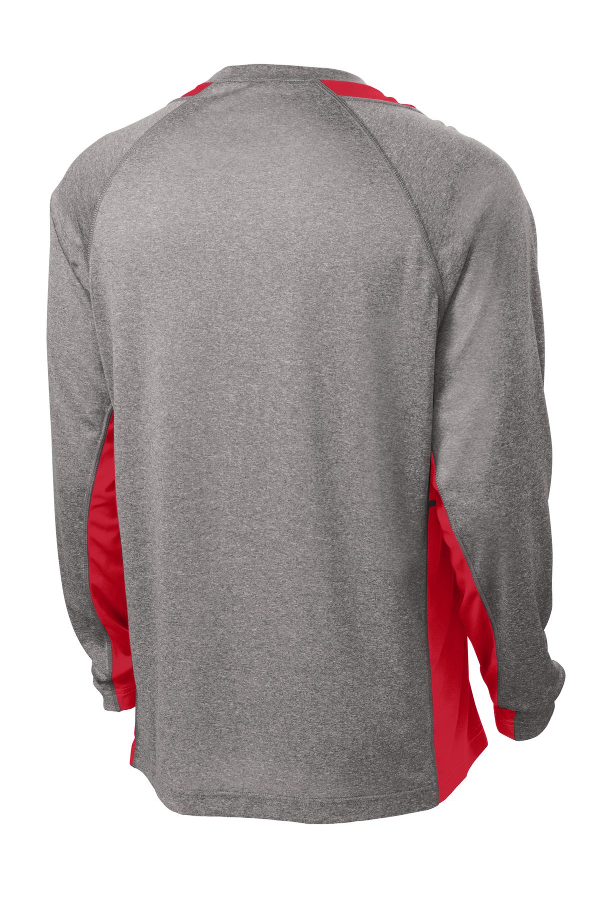 Sport-Tek® Long Sleeve Heather Colorblock Contender Tee