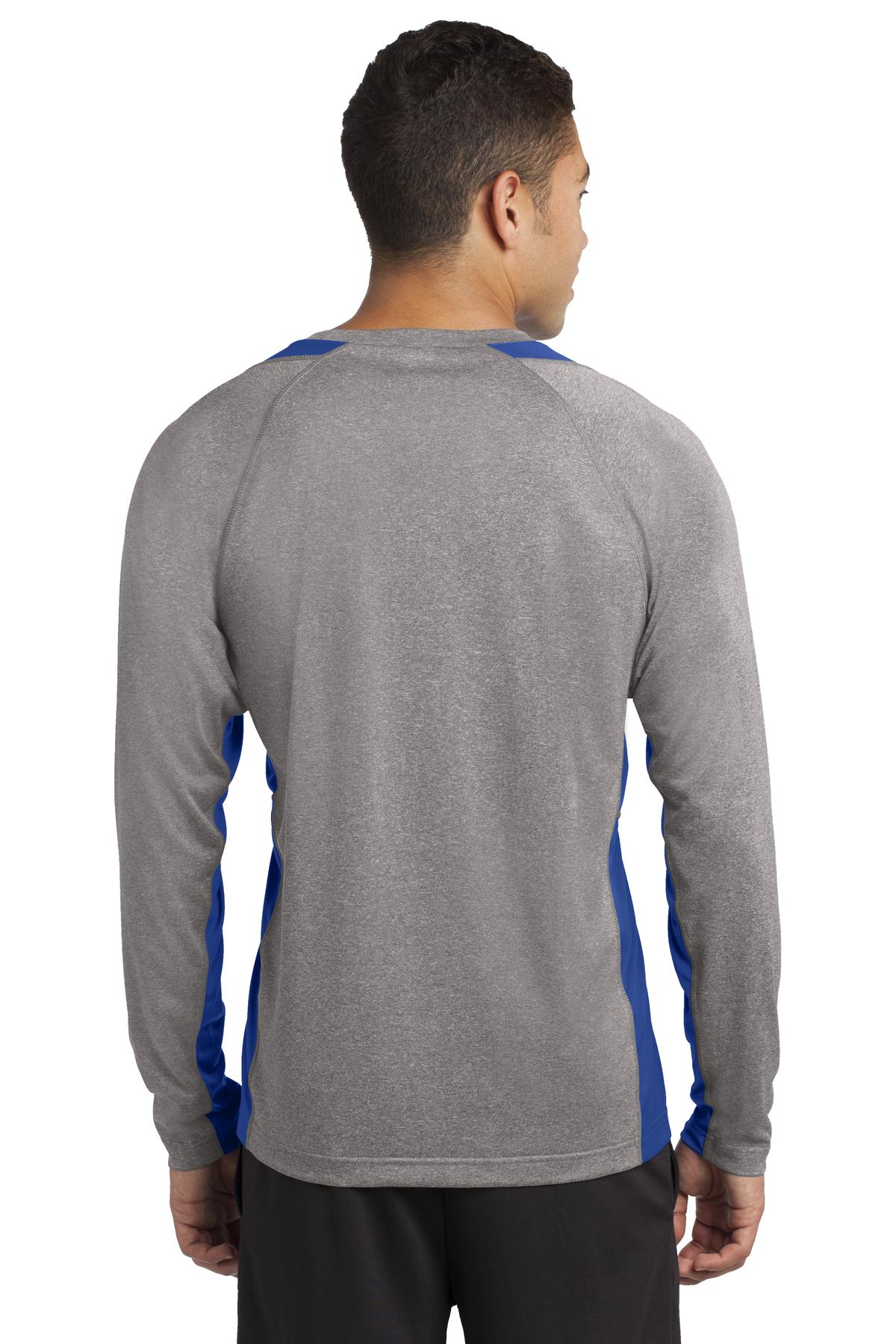 Sport-Tek® Long Sleeve Heather Colorblock Contender Tee