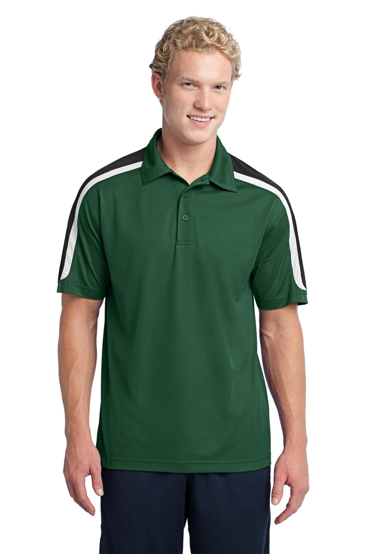 Sport-Tek® Tricolor Shoulder Micropique Sport-Wick® Polo