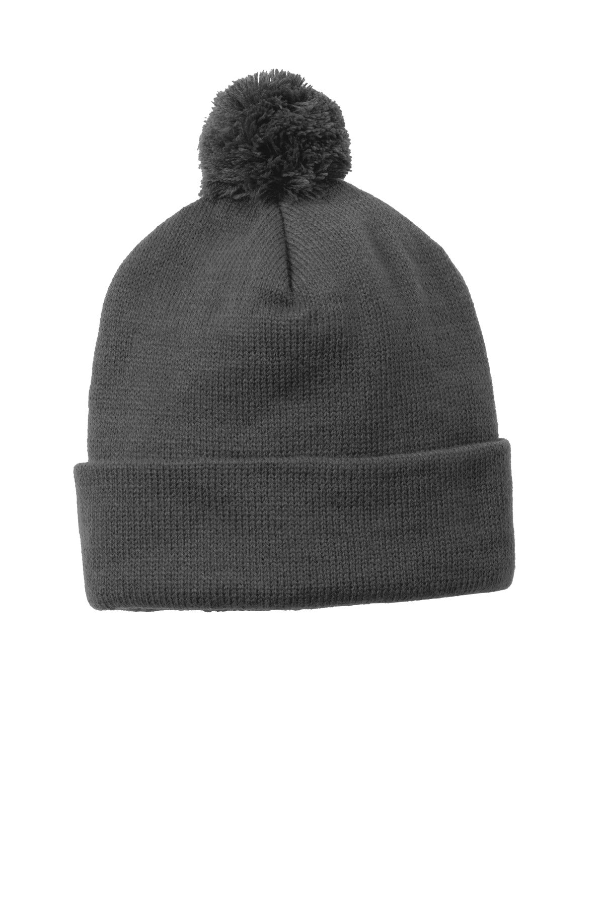 Sport-Tek® Solid Pom Pom Beanie