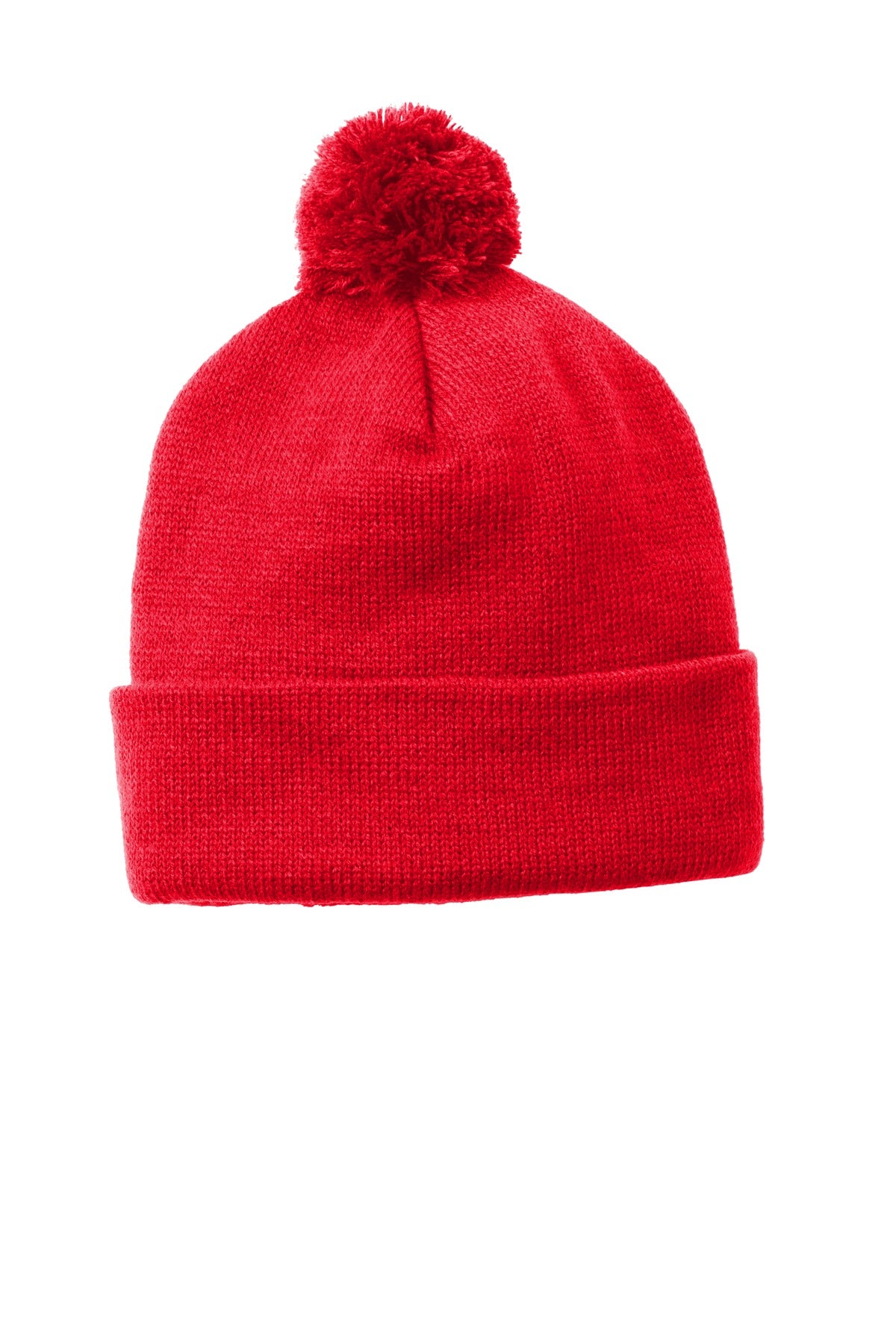 Sport-Tek® Solid Pom Pom Beanie