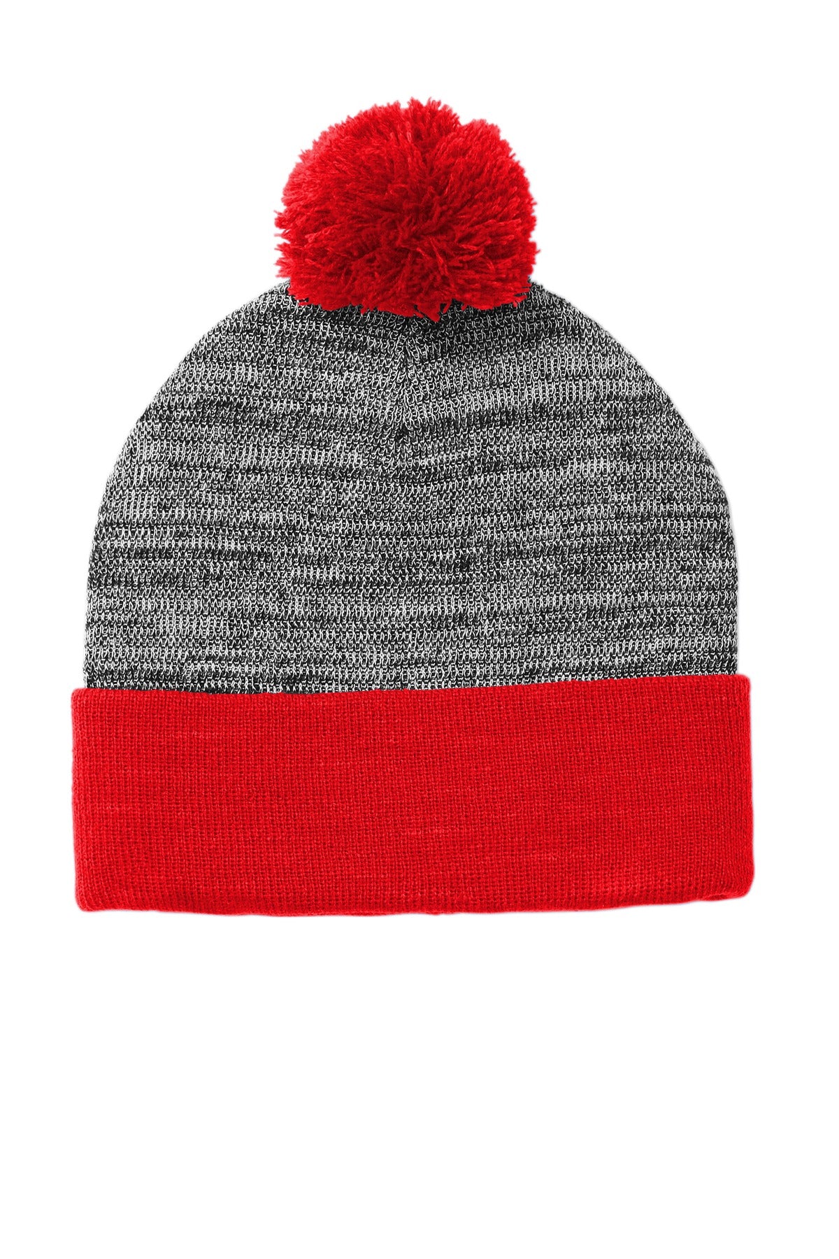 Sport-Tek® Heather Pom Pom Beanie