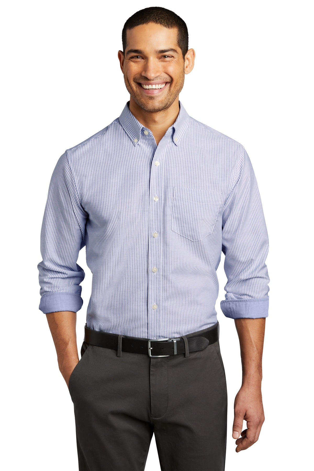 Port Authority® SuperPro  Oxford Stripe Shirt