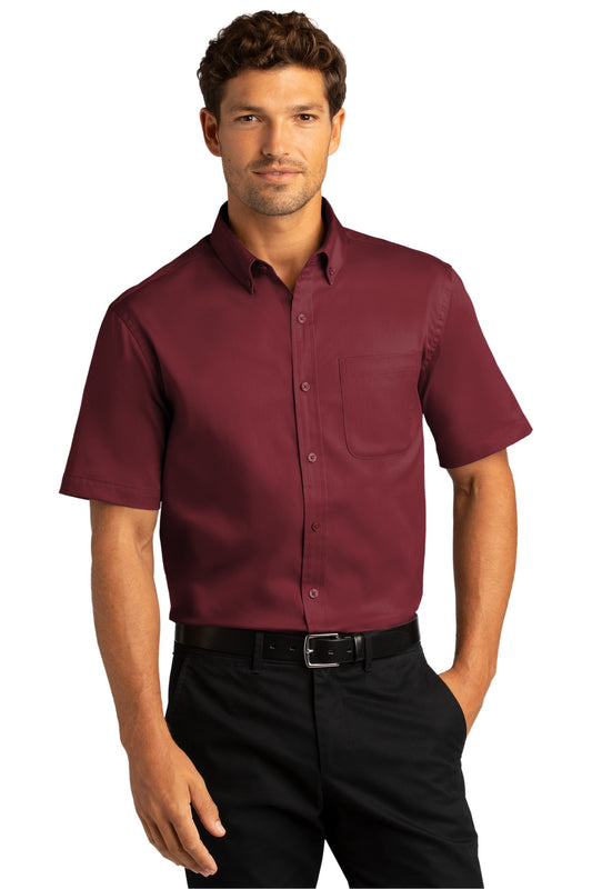 Port Authority® Short Sleeve SuperPro React Twill Shirt (CORE COLORS)