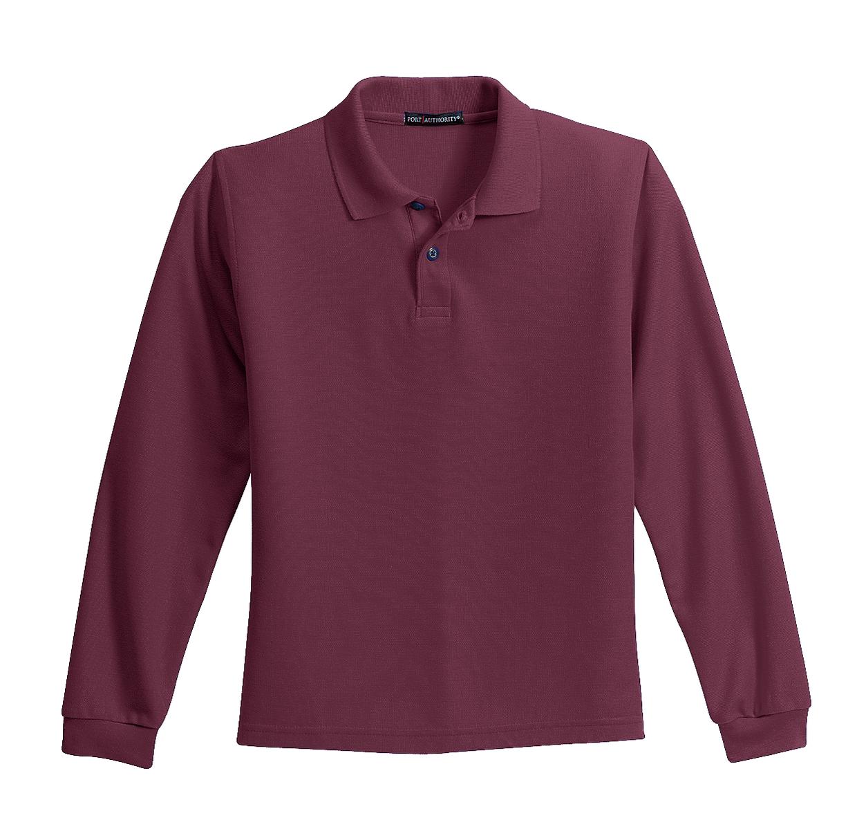 Port Authority® Youth Long Sleeve Silk Touch Polo