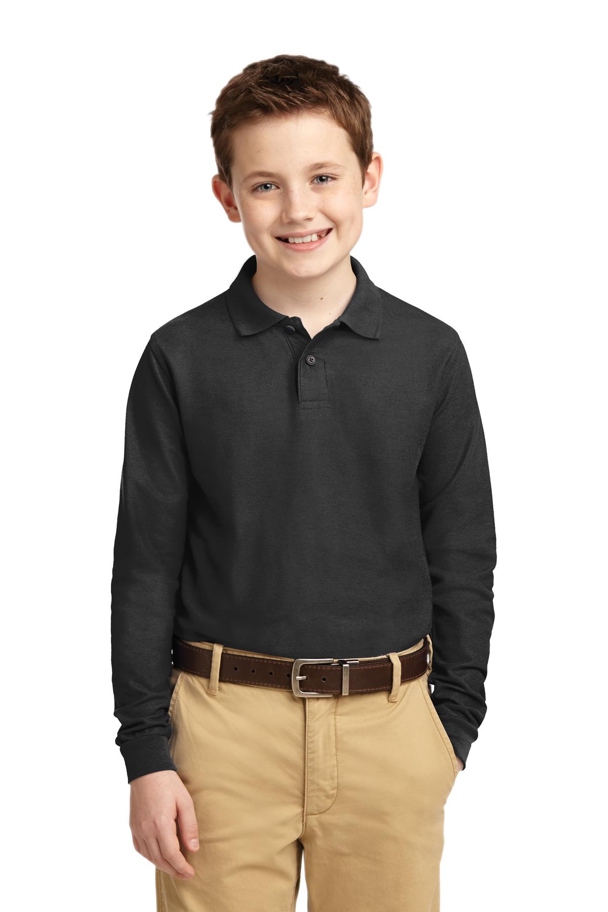 Port Authority® Youth Long Sleeve Silk Touch Polo