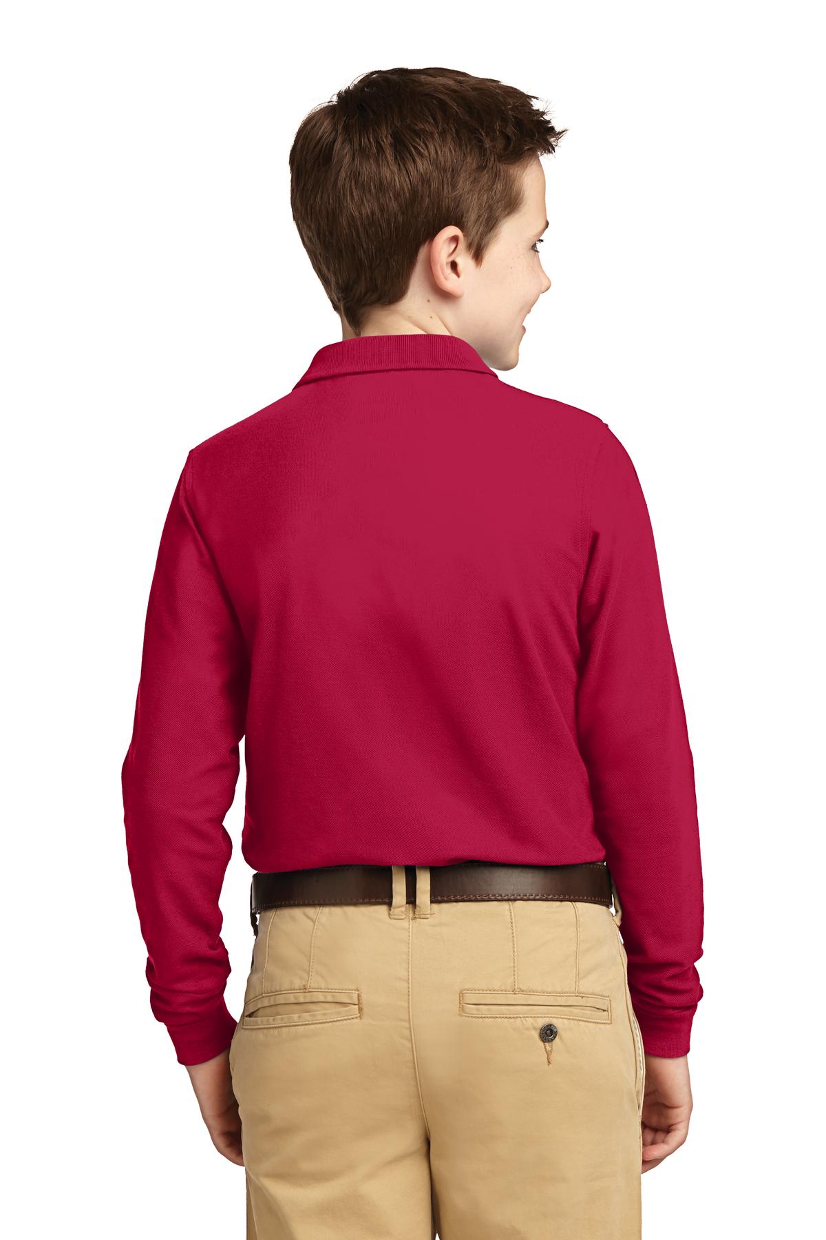 Port Authority® Youth Long Sleeve Silk Touch Polo