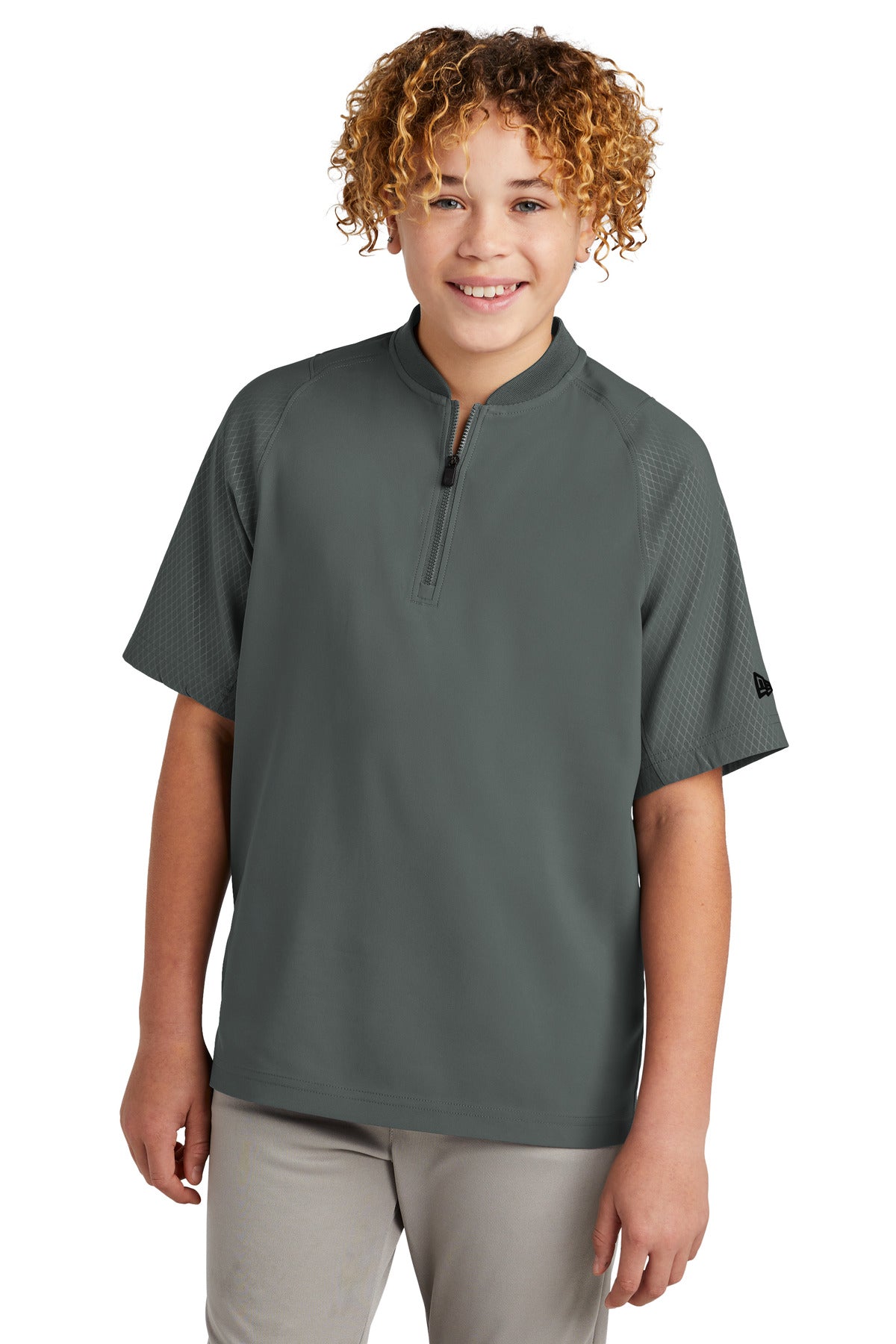 New Era® Youth Cage Short Sleeve 1/4-Zip Jacket