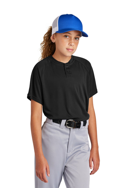 Sport-Tek® Youth PosiCharge® Competitor 2-Button Henley