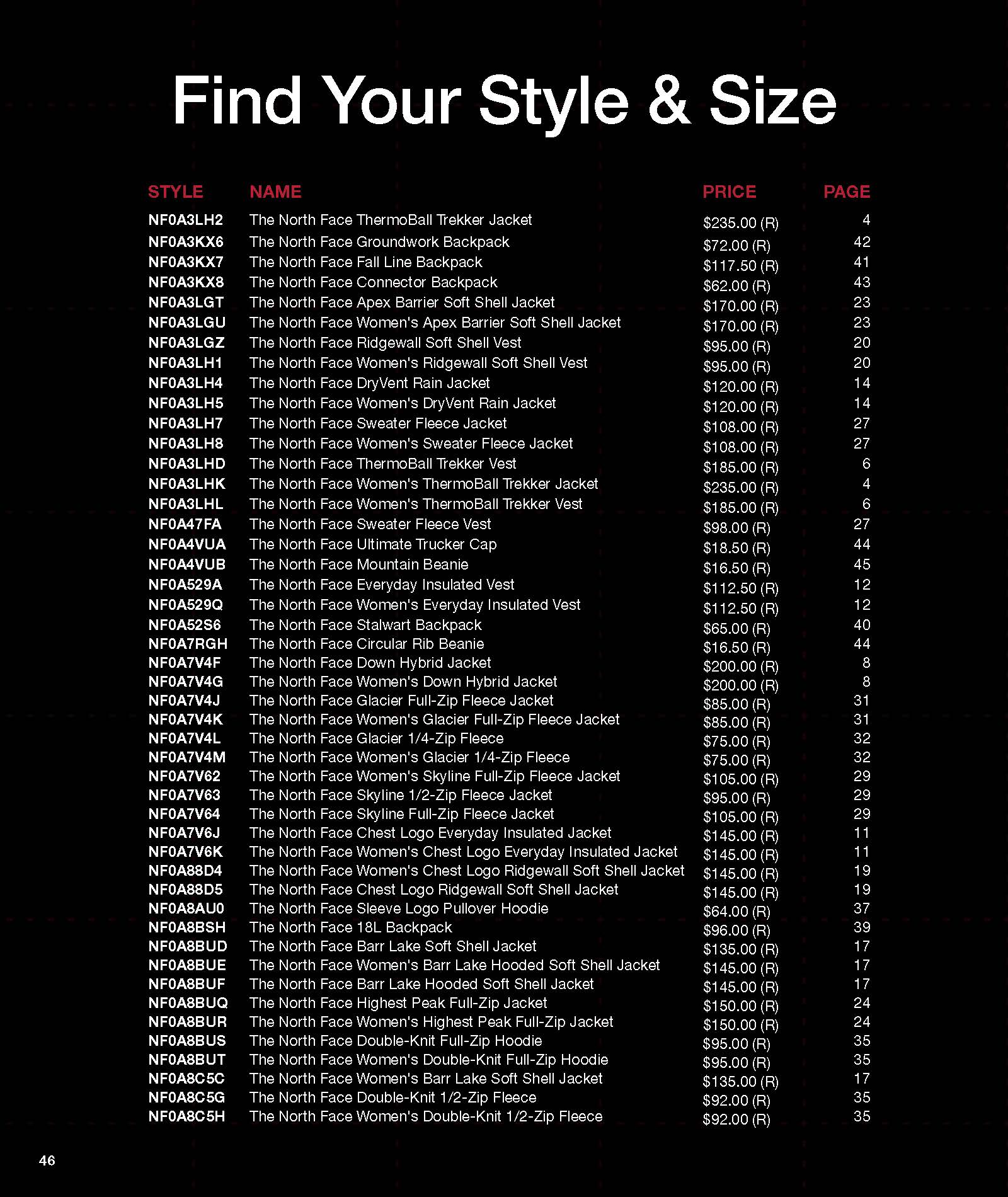 Digital Catalog - Merch by Etchified The North Face 2025 - Etchified - The North Face® - 